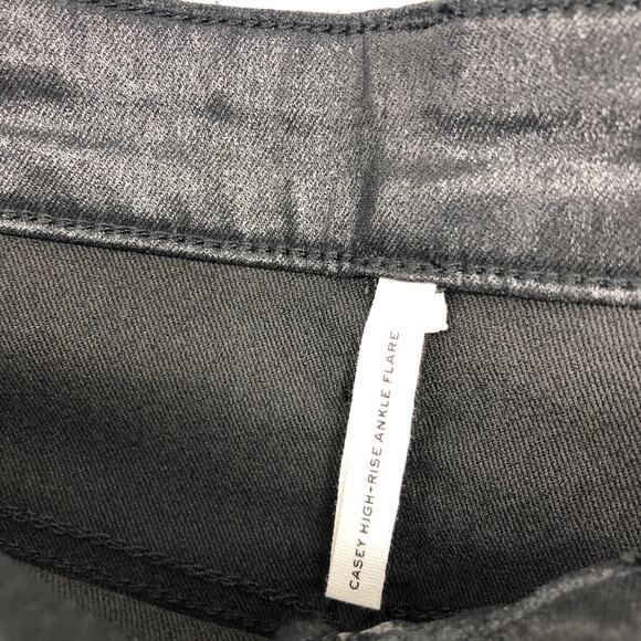 RAG & BONE Womens Casey Jeans Size 33 Coated Black High Rise Flare Ankle NWT - Picture 10 of 10